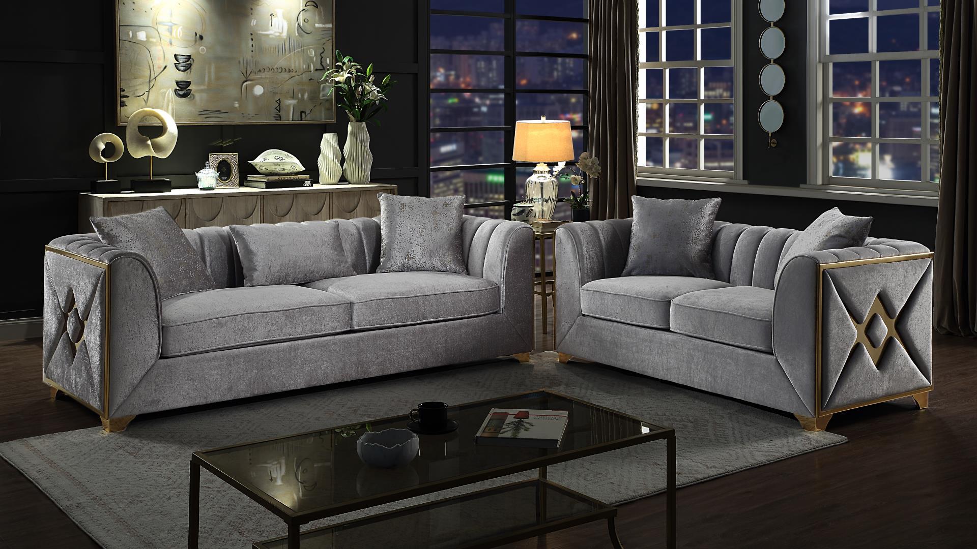 Silver Living Room Set 